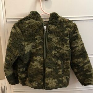 Camo jacket with bear ear hood